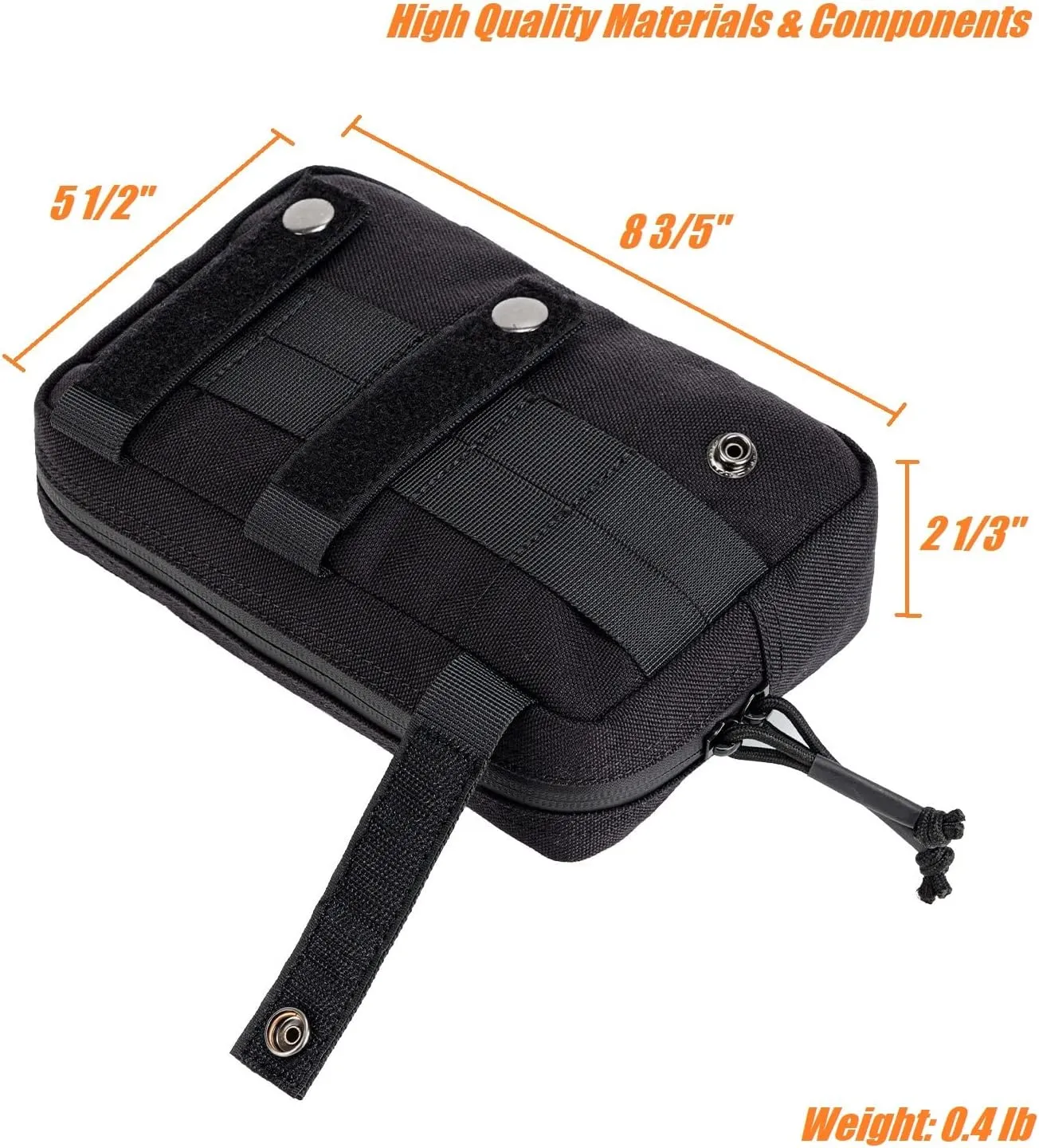 Mini Modular Admin Pouch Tactical MOLLE Utility Tool Pouch for Chest Rig Duty Vest Battle Belt Backpack Accessory Small Dangler Bag EDC Gear Carrier IFAK Medical Kit Organizer