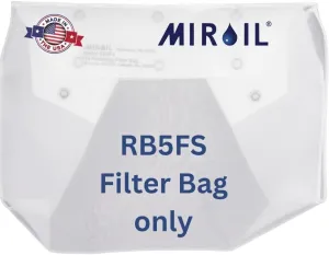 MirOil RB5FS Oil Polishing Filter Bag for Hot & Cold Oil, Extend the Life of Cooking Grease, Maintain Quality & Taste of Deep Fried Foods, Reduce Contaminants, (Filter Bag Only) - Part 12751