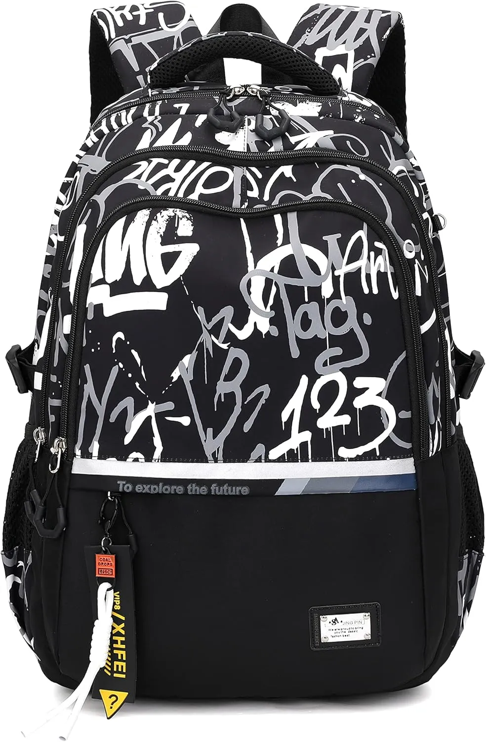 MITOWERMI Boys Backpack for Kids Letters School Bags for Elementary Primary Student Bookbags Middle Backpacks Teen Casual Travel Back Pack