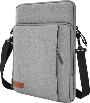 MoKo 12.9 Inch Tablet Sleeve Bag Carrying Case with Pockets Fits iPad Pro 12.9 M2 2022/2021/2020, Surface Laptop Go 12.4", Galaxy Tab S8 /S9  12.4" 2022/2023, Light Gray