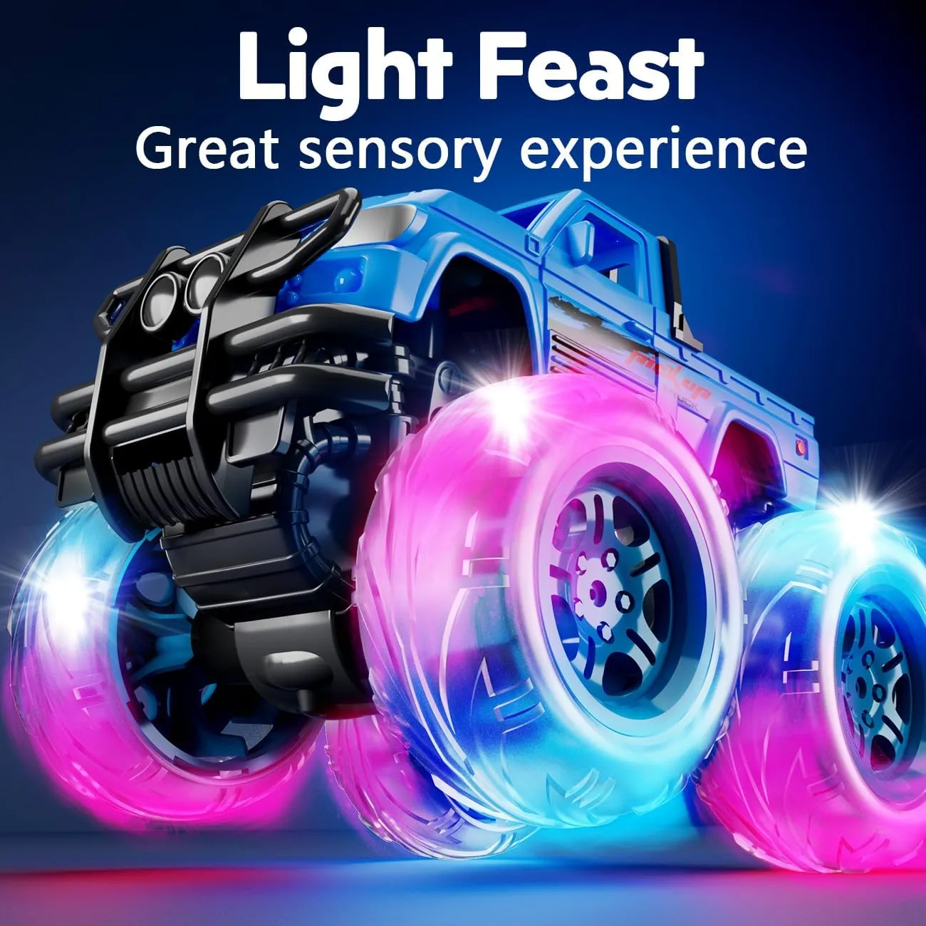 Monster Trucks Toys for Toddlers Boys: Light-up Wheels for Kids Age 2-4 Years Old,Toy Car for Kid Ages 3-5,Boy Cars to 3-6,Toy Truck for Toddler 1-3,Jam Birthday Gift for Children 1-3