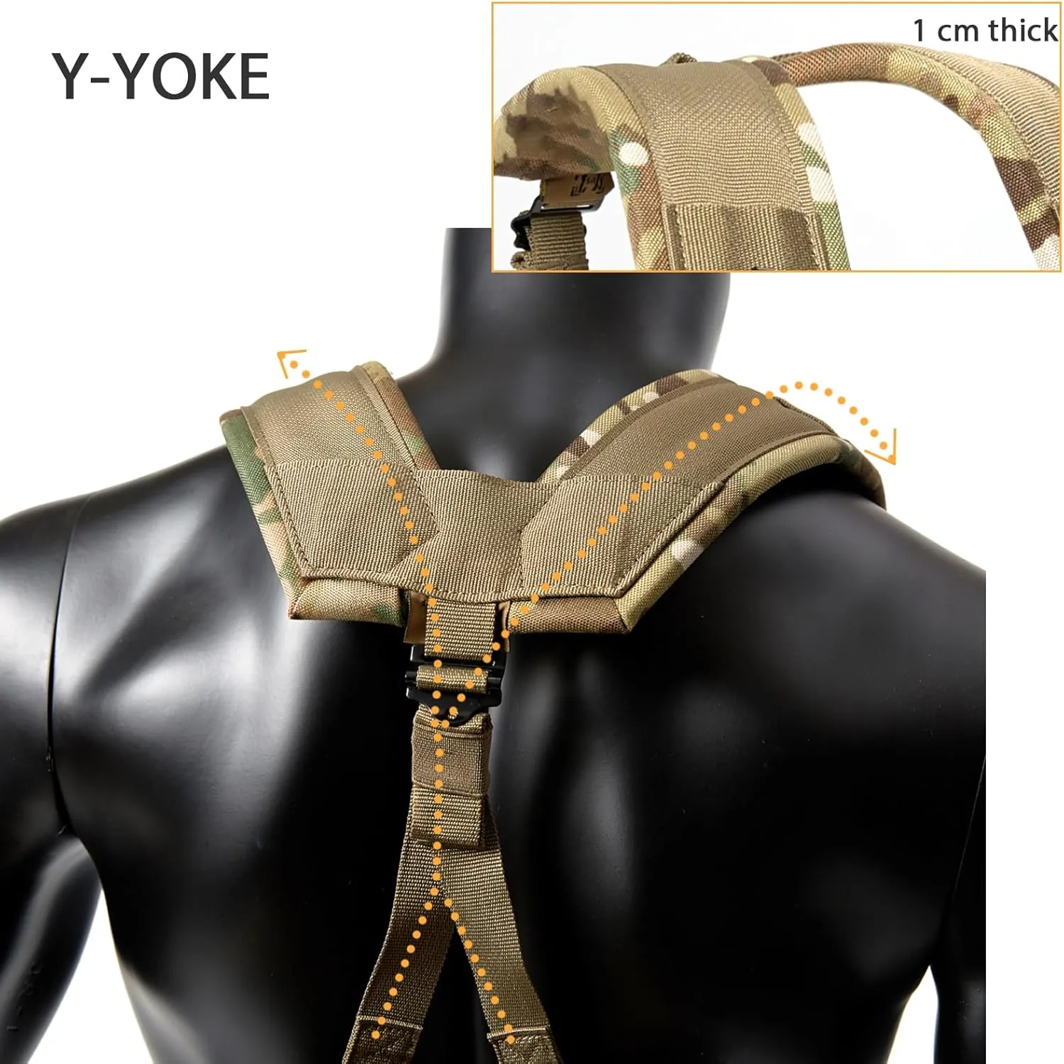 MT Military ALICE Yoke Shoulder Strap with Belt and Utility Army Butt Pack for Outdoor Backpack Multicam/Olive Drab