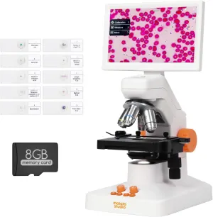 MT3-5 Wireless Digital Microscope for Kids Adults, 1600X USB Microscope with 7-inch Touch Screen, Professional Electron Scope with 8MP Camera and 3D Stage for Students Adults School Lab