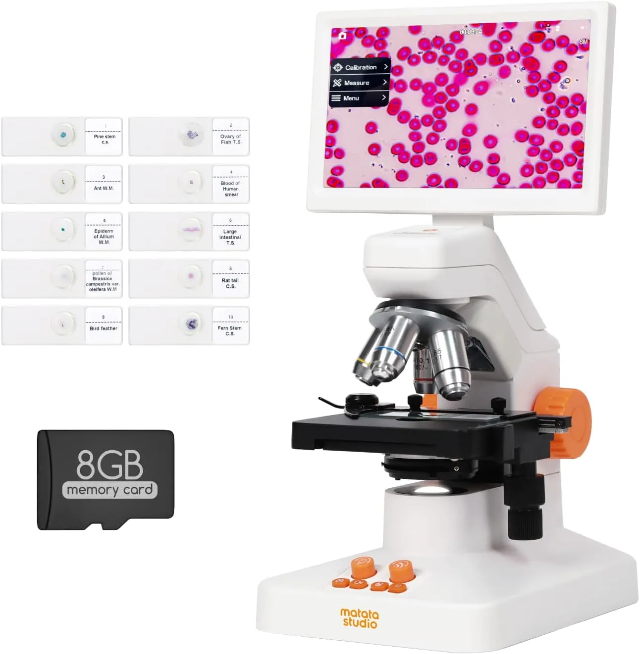 MT3-5 Wireless Digital Microscope for Kids Adults, 1600X USB Microscope with 7-inch Touch Screen, Professional Electron Scope with 8MP Camera and 3D Stage for Students Adults School Lab