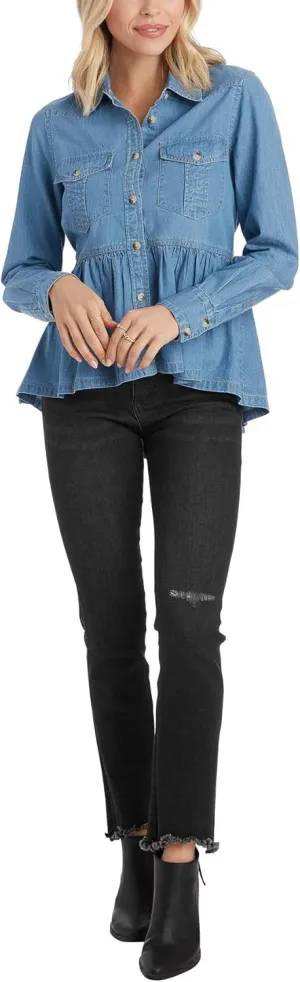 Mud Pie Women's Hayden Peplum Top