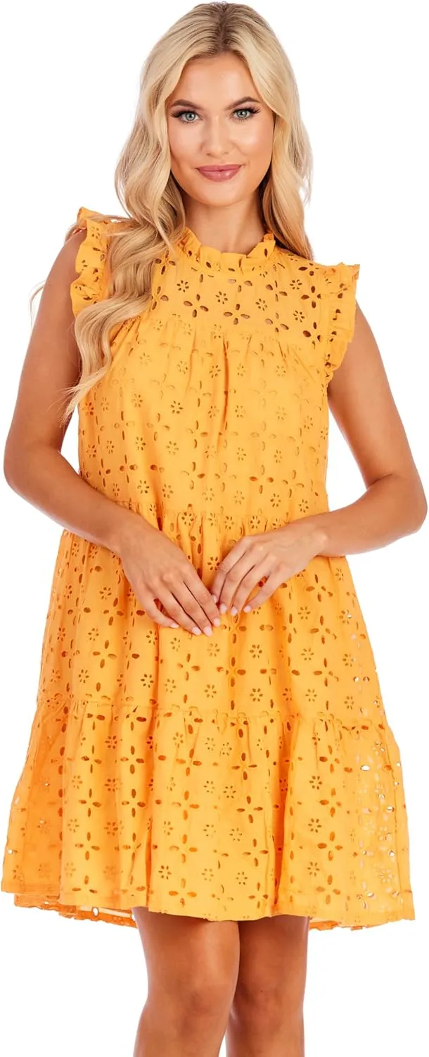 Mud Pie Women's Lula Eyelet Dress