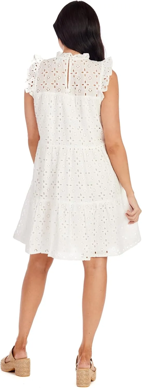 Mud Pie Women's Lula Eyelet Dress