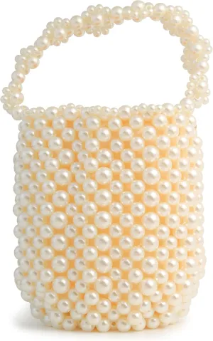 Multicolor Hand Beaded Handheld Crossbody Women's Evening Bag Bucket Bag