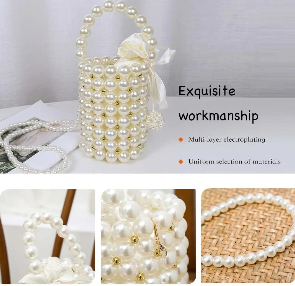 Multicolor Hand Beaded Handheld Crossbody Women's Evening Bag Bucket Bag