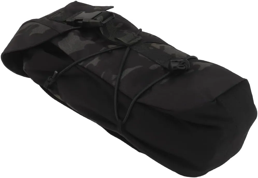 Multifunctional large capacity Dump Pouch Drawstring Magazine Tactical Utility Pouch Recycling Pouch Waist Bag (Black camo)
