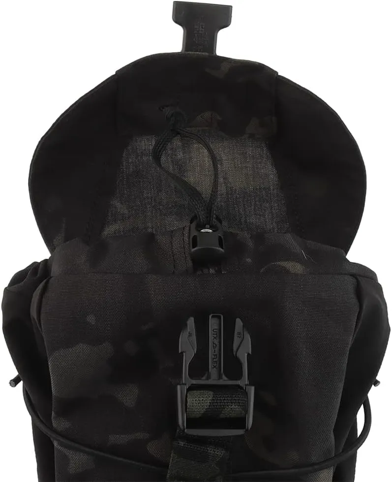Multifunctional large capacity Dump Pouch Drawstring Magazine Tactical Utility Pouch Recycling Pouch Waist Bag (Black camo)