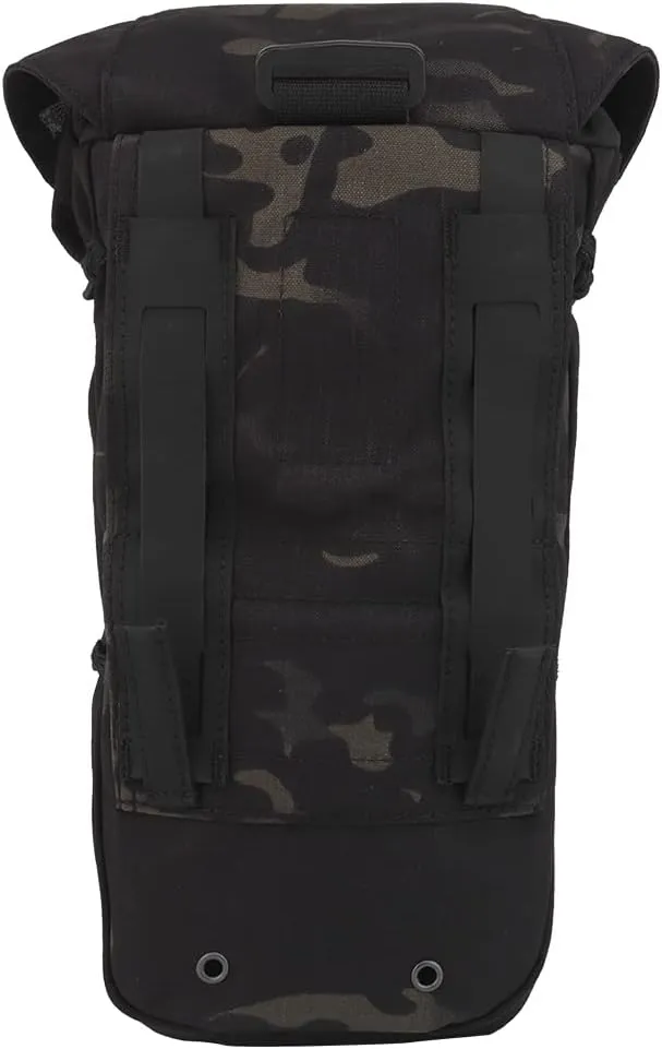 Multifunctional large capacity Dump Pouch Drawstring Magazine Tactical Utility Pouch Recycling Pouch Waist Bag (Black camo)