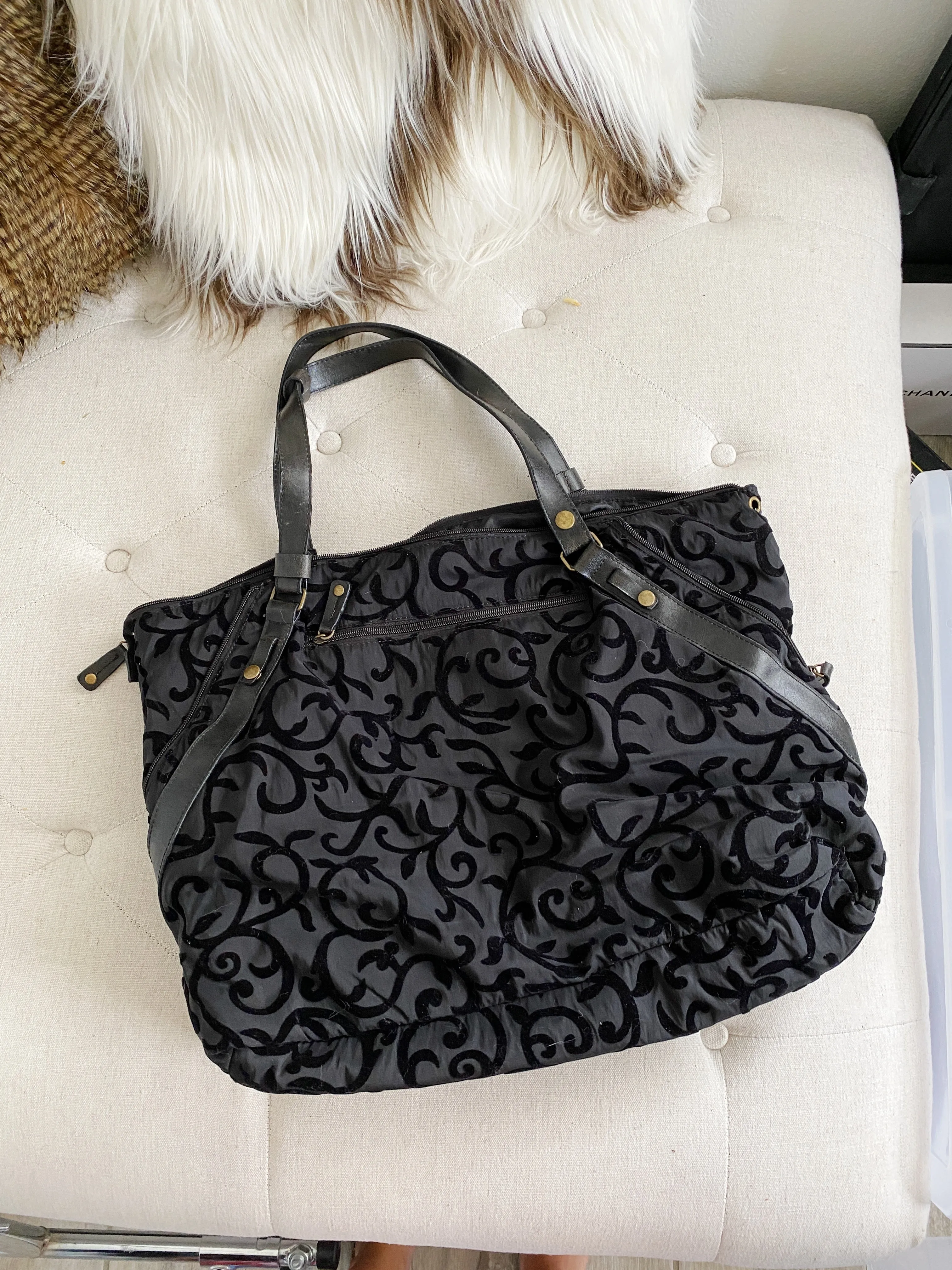 MYCRA PAC Velvet Large Tote Bag