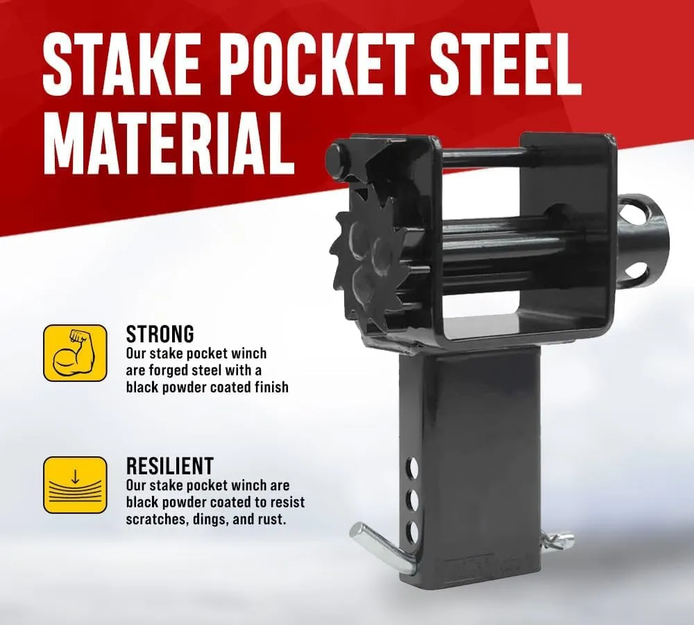 Mytee Products (4 Pack) Trailer Stake Pocket Winch Flatbed Utility Capacity# 16200 lbs