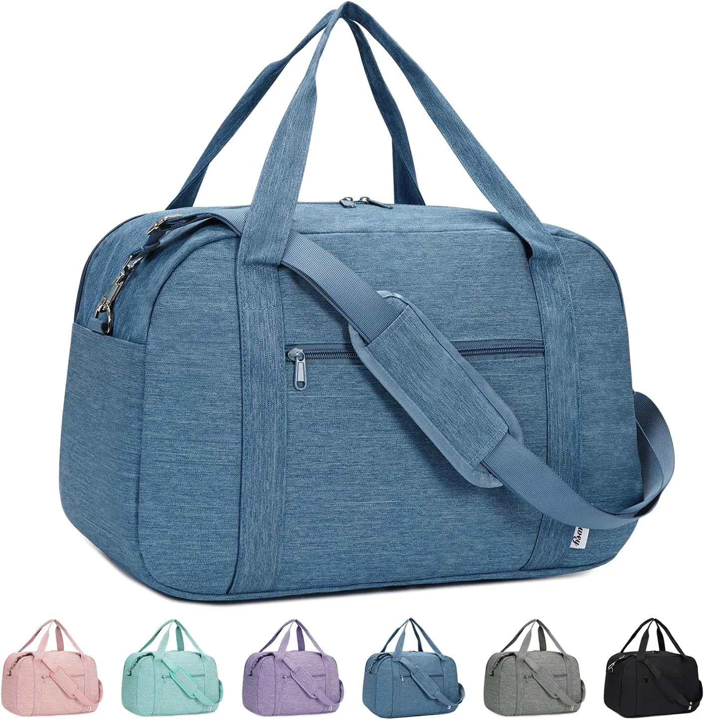 Narwey 18" Carry on Bag with Laptop Compartment 15.6 Inch Travel Duffel Bag for Spirit Airlines Personal Item Bag Overnight Weekender Bag with Wet Pocket for Women and Men (Navy Blue)