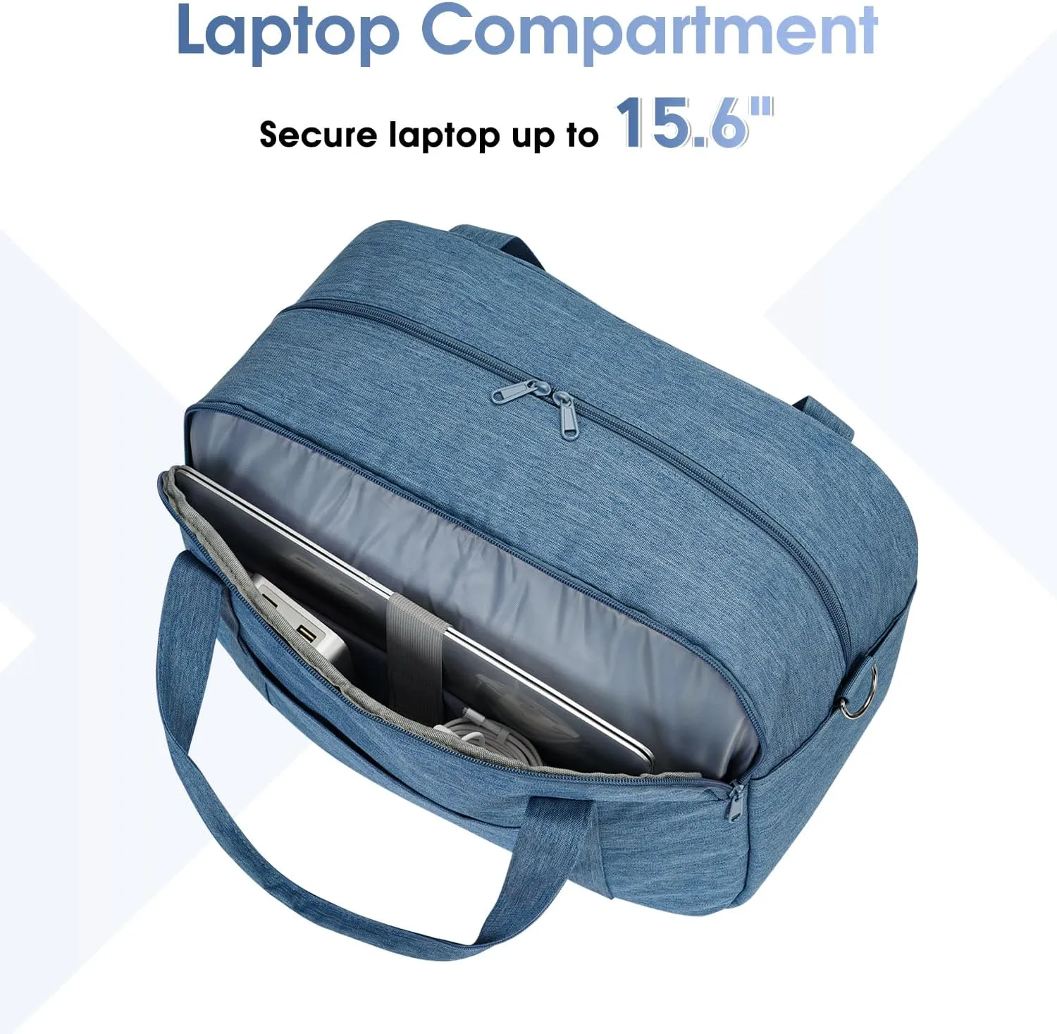 Narwey 18" Carry on Bag with Laptop Compartment 15.6 Inch Travel Duffel Bag for Spirit Airlines Personal Item Bag Overnight Weekender Bag with Wet Pocket for Women and Men (Navy Blue)