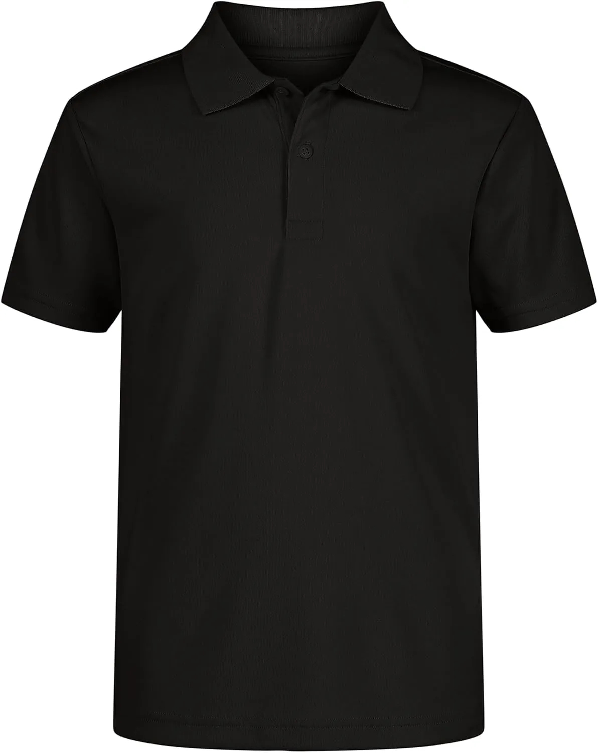 Nautica Boys' School Uniform Short Sleeve Polo Shirt, Button Closure, Moisture Wicking Performance Material