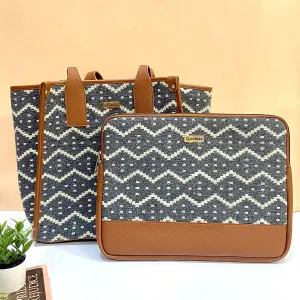 Nautical Waves & Combo of Tote & Laptop Sleeve