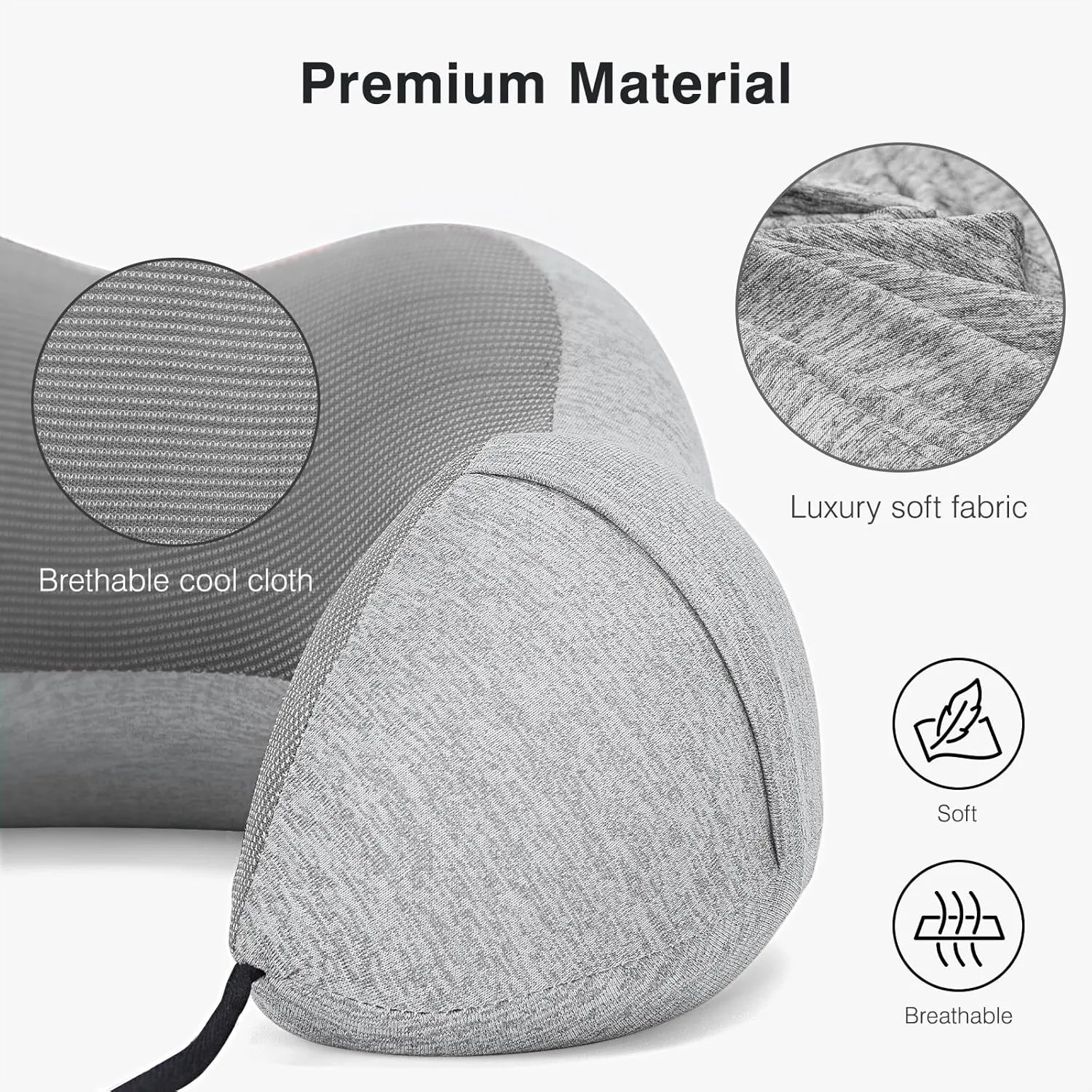 Neck Pillow and Blanket Set Travel Pillows Travel Essentials for Airplane Grey