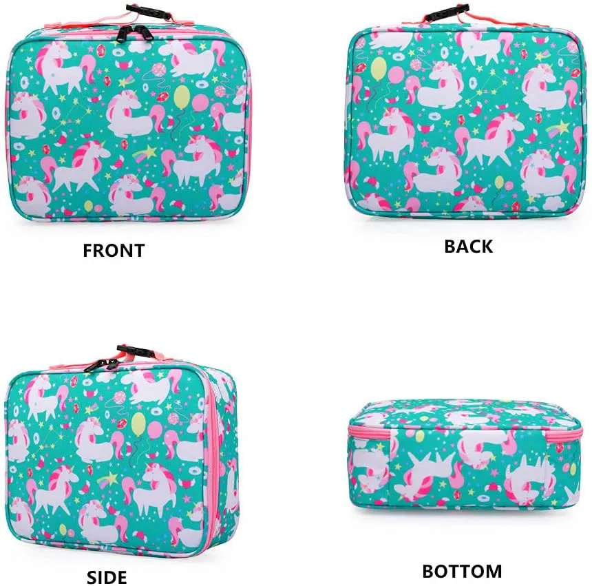 NICE CHOICE Preschool Backpack Kindergarten Elementary School Toddler Backpacks With Lunch Bag Pencil Case Set(Cute Unicorn Set)