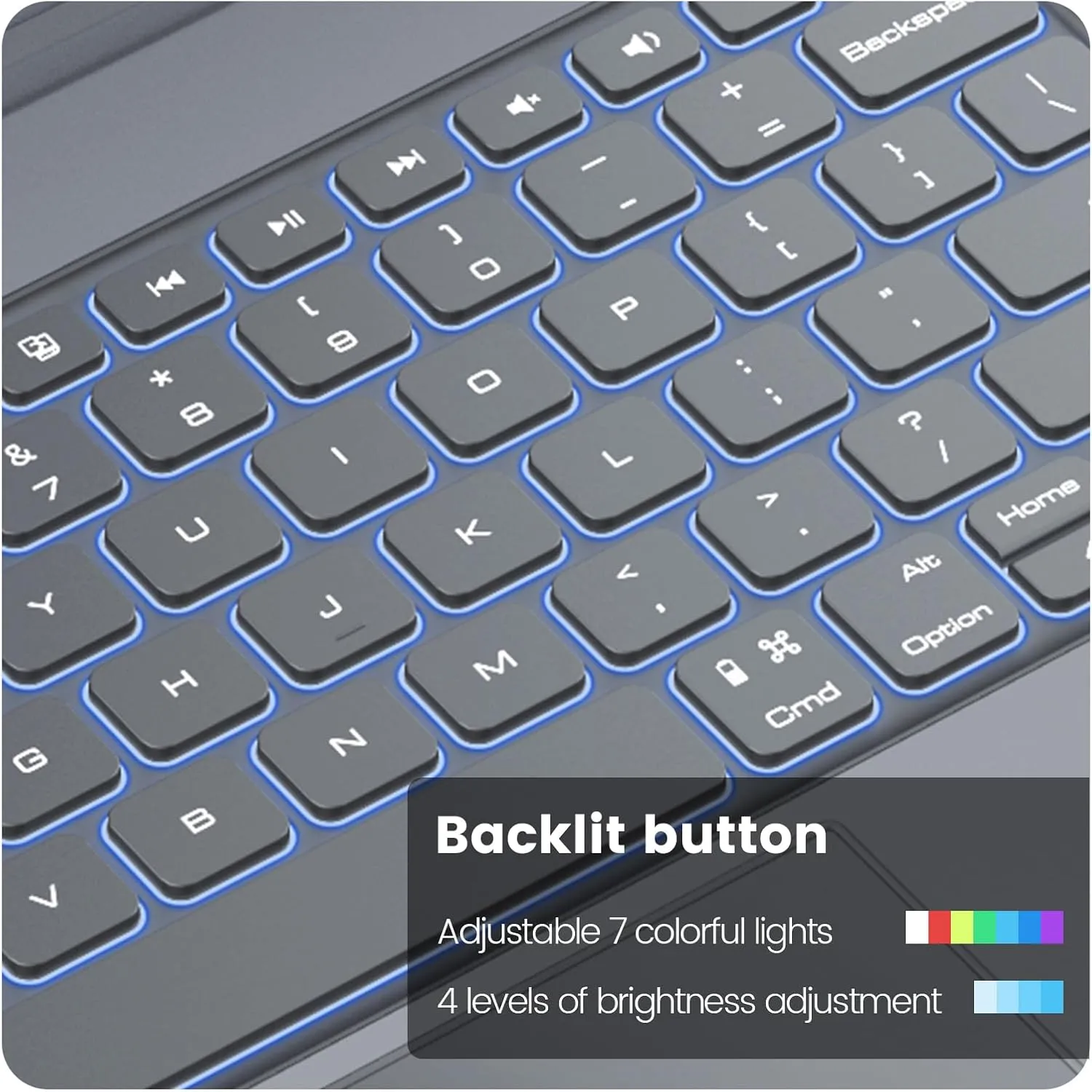Nillkin for iPad 10th Generation Keyboard Magnetic Kickstand Magic Case with Wall Mount for iPad 11 A16 chip 10.9 inch 10th Detachable Backlit Keyboard,Trackpad (Light Grey)