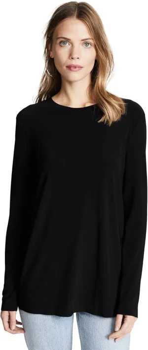 Norma Kamali Women's Long Sleeve Crew Top