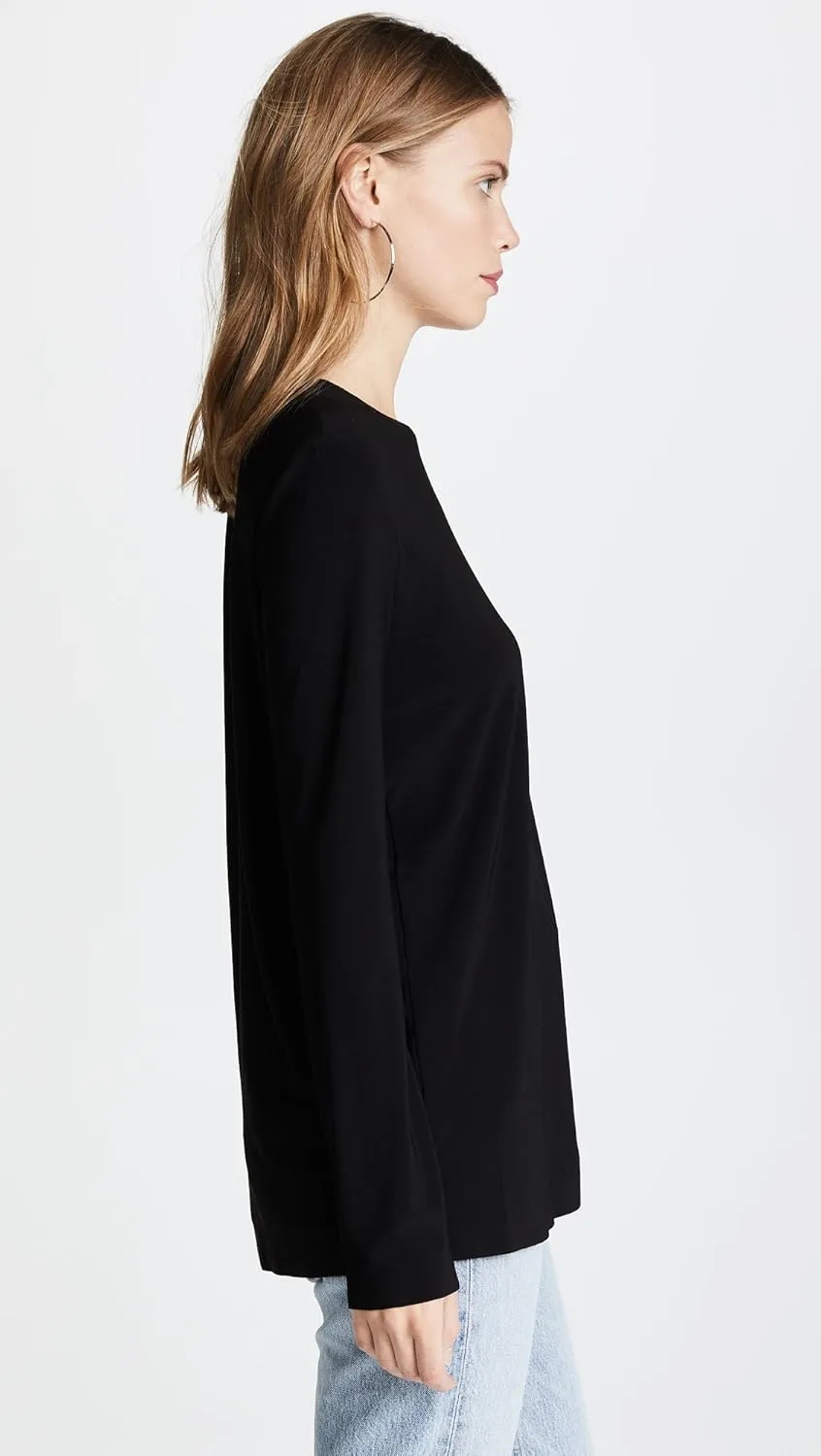 Norma Kamali Women's Long Sleeve Crew Top