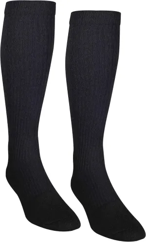 NuVein Compression Socks, 15-20 mmHg Support for Men, Padded Cushion Foot, Knee High, Closed Toe, Black, X-Large