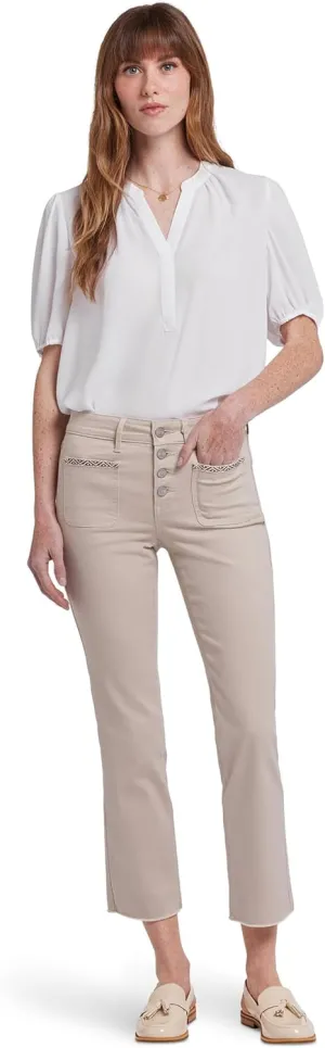 NYDJ Women's Marilyn Straight Ankle Geo Tape Jeans in Feather