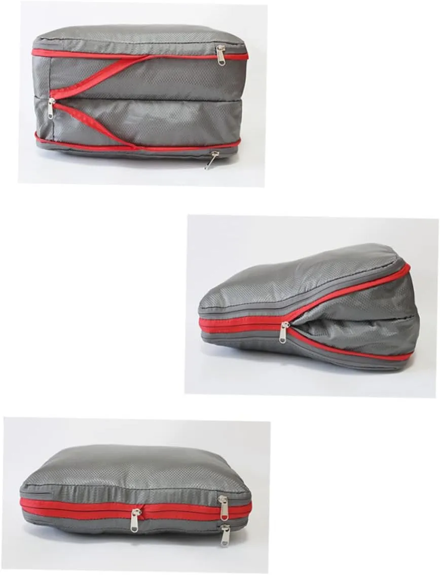 Nylon Waterproof Compress Bag for Travel Blanket Storage Zipper Pouches Quilt Bag Hanging Clothes Organizer (medium)