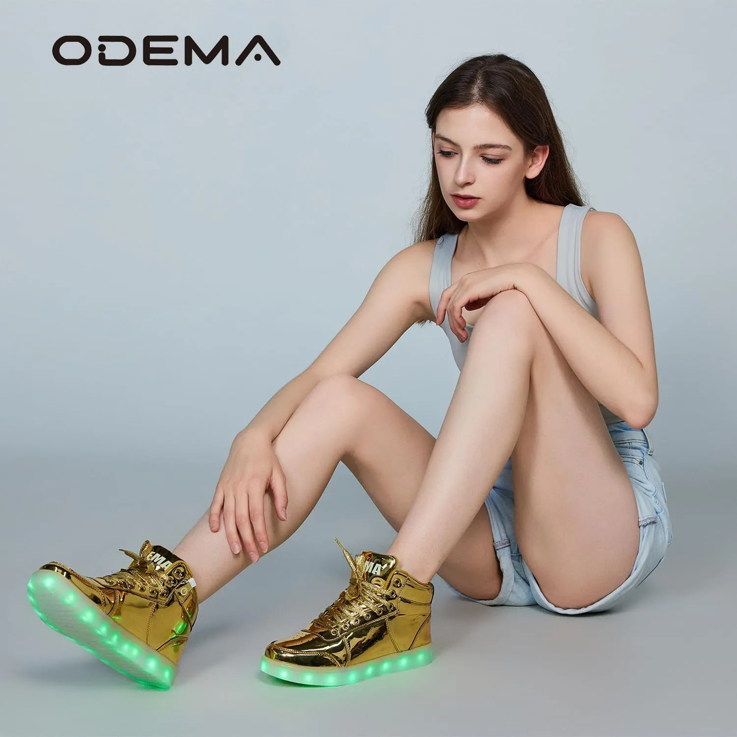 Odema V3 Aurora Unisex High Top Light Up Shoes, Sneakers with Lights for Men，Women, Led Light Shoes,USB Charging Glowing Shoes for Teens