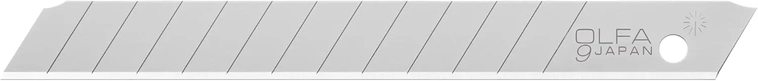 OLFA 5015 AB-50B 9mm Snap-Off Silver Blade, 50-Pack