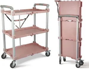 Olympia Tools 89-354 Pack N Roll Collapsible Service Cart, XL, 300LB Capacity, Rose