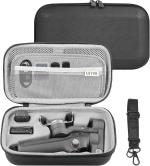 Osmo Mobile 7P Case, Portable Storage OM 7 Pro/7 PU Shoulder Bag for DJI Osmo Mobile 7P/7 Gimbal Stabilizer Accessories, Black [Case Only]