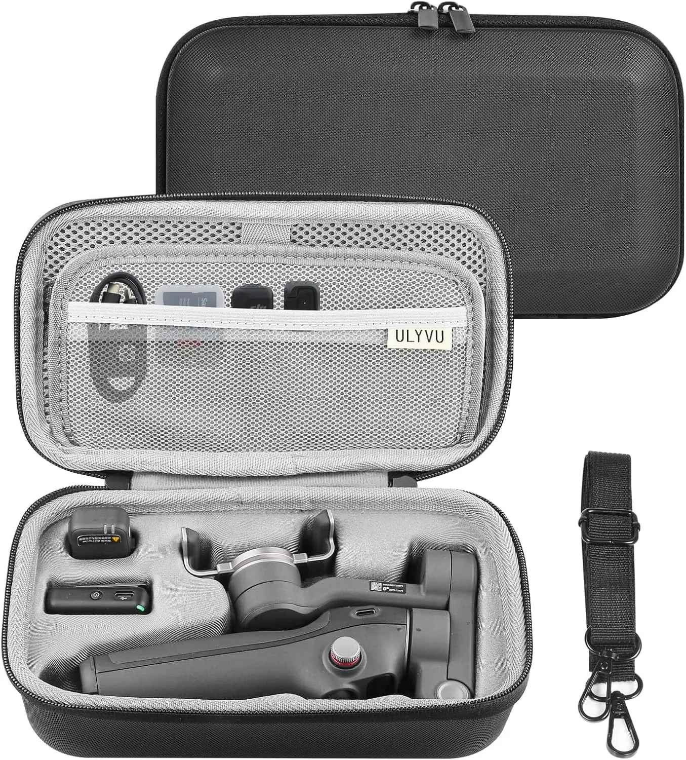 Osmo Mobile 7P Case, Portable Storage OM 7 Pro/7 PU Shoulder Bag for DJI Osmo Mobile 7P/7 Gimbal Stabilizer Accessories, Black [Case Only]