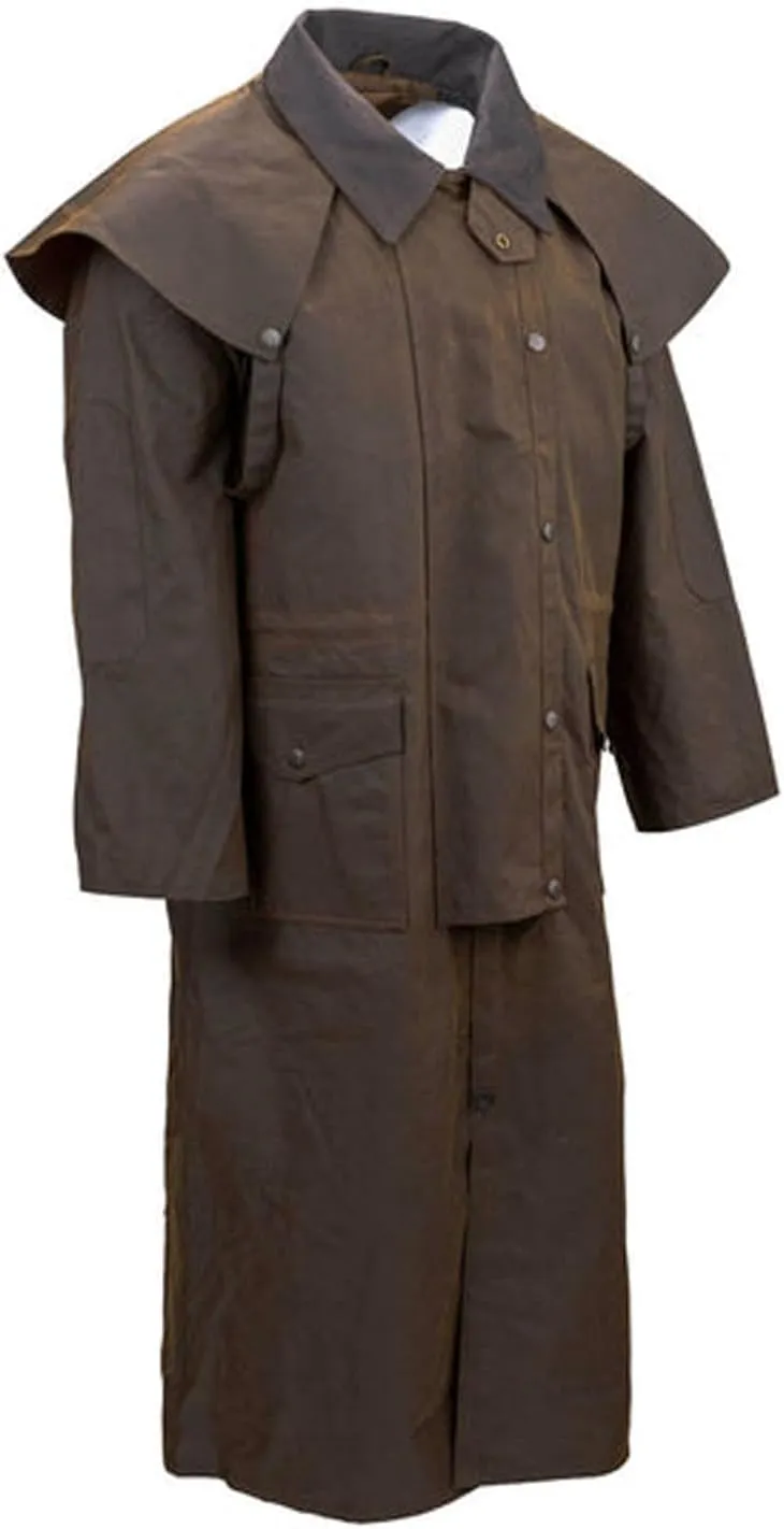 Outback Trading Company Unisex 2056 Stockman Waterproof Breathable Extra-Long Cotton Oilskin Duster Coat