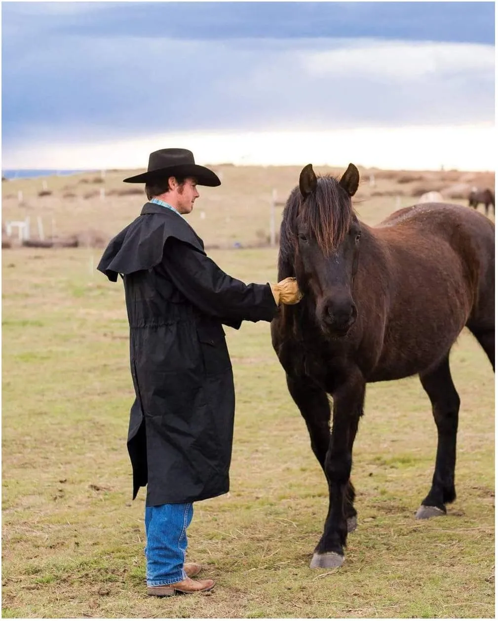 Outback Trading Company Unisex 2056 Stockman Waterproof Breathable Extra-Long Cotton Oilskin Duster Coat