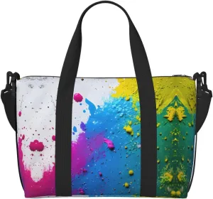 Paint Splatter Backdrop Print Versatile Gym Sports Bag,Companion For Your Journeys And Fitness Routines