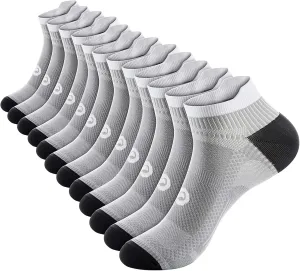 PAPLUS Ankle Compression Sock for Men and Women 2/4/6 Pairs, Low Cut Compression Running Sock with Ankle Support