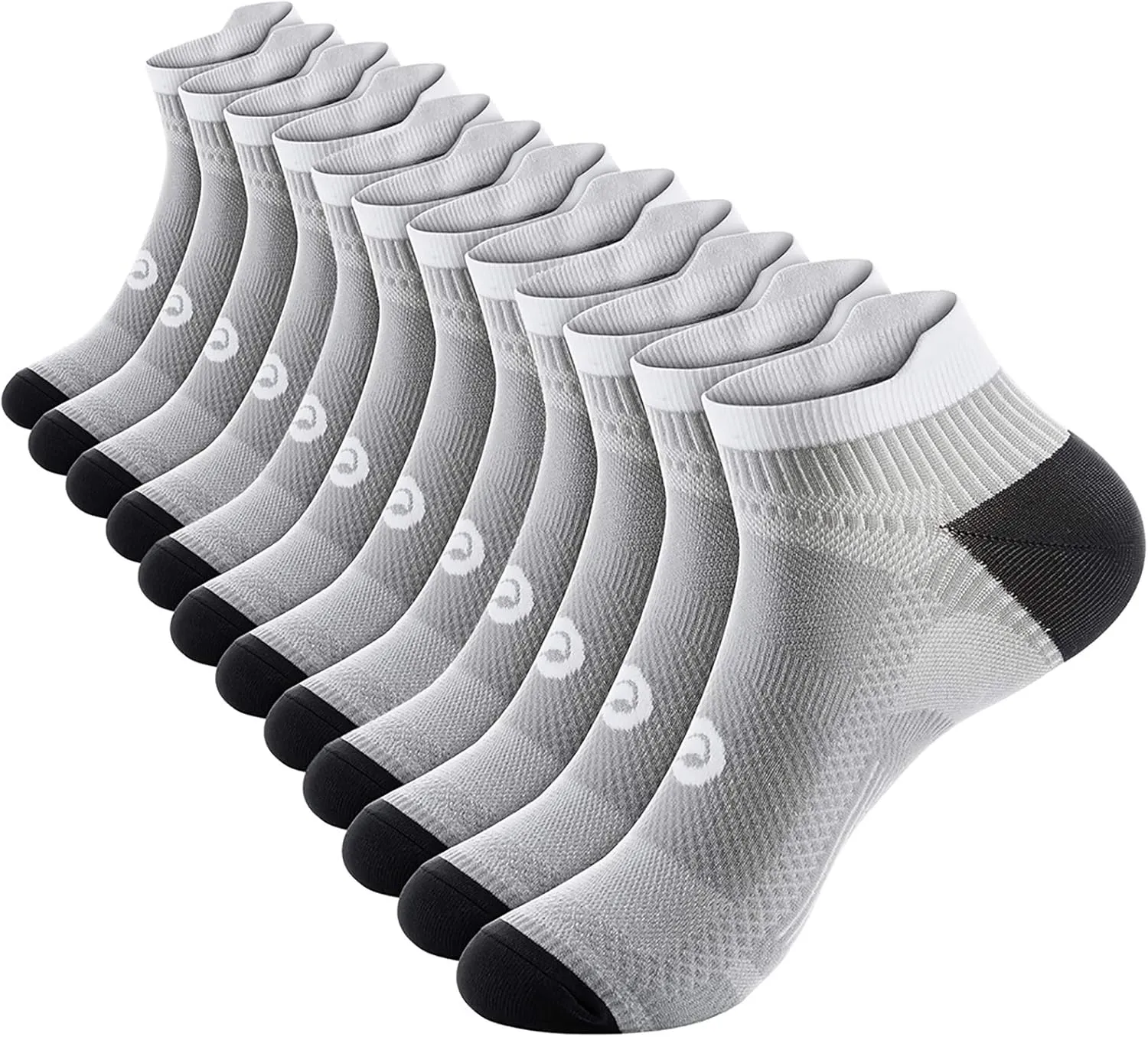 PAPLUS Ankle Compression Sock for Men and Women 2/4/6 Pairs, Low Cut Compression Running Sock with Ankle Support