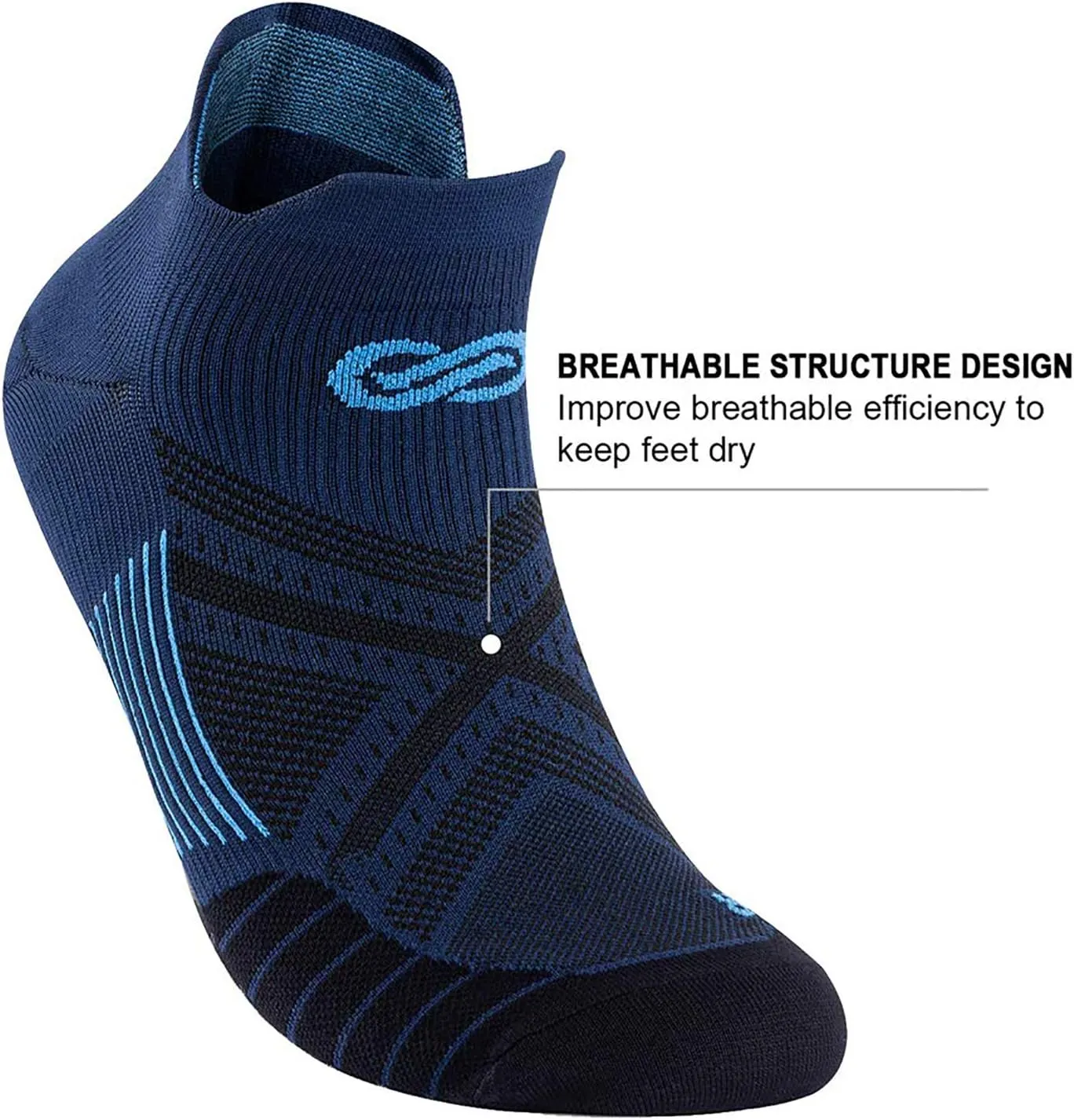 PAPLUS Ankle Compression Sock for Men and Women 2/4/6 Pairs, Low Cut Compression Running Sock with Ankle Support