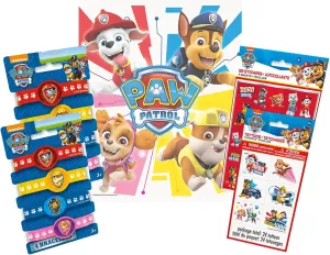 Paw Patrol Loot Bag Bundle - Party Favors for 8! Loot Bags, Tattoos, Stickers & Bracelets