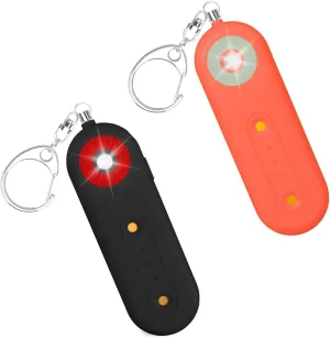 Personal Safety Alarm Keychain for Women, 130DB Loud Self Defense Key Chain with LED Strobe Light, Protection Safe Siren Devices for Elderly Emergency Travel College (Black   Orange)