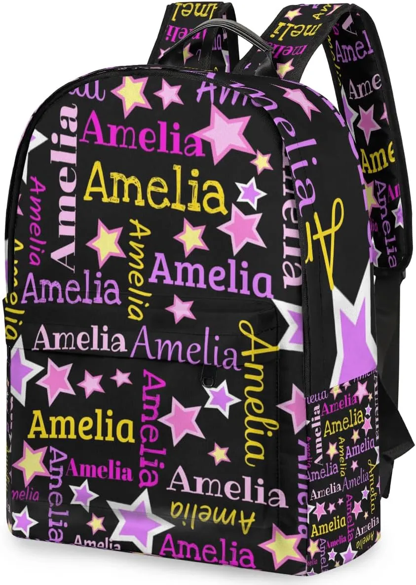 Personalized Kids Backpack School Bags for Girls, Custom Students Backpack Shoulder Bag Laptop Backpack Bookbag Gift