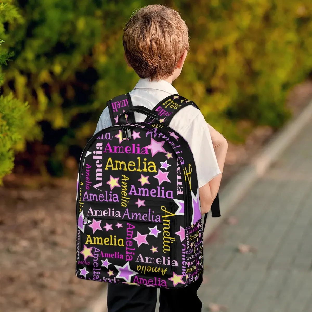 Personalized Kids Backpack School Bags for Girls, Custom Students Backpack Shoulder Bag Laptop Backpack Bookbag Gift