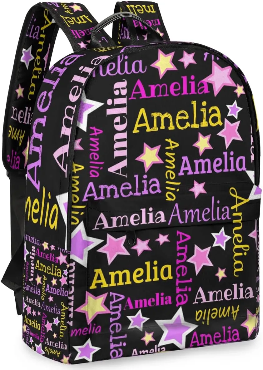 Personalized Kids Backpack School Bags for Girls, Custom Students Backpack Shoulder Bag Laptop Backpack Bookbag Gift