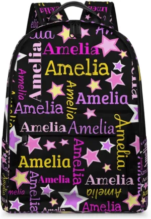Personalized Kids Backpack School Bags for Girls, Custom Students Backpack Shoulder Bag Laptop Backpack Bookbag Gift