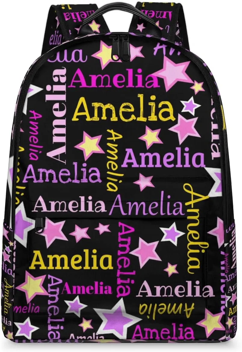 Personalized Kids Backpack School Bags for Girls, Custom Students Backpack Shoulder Bag Laptop Backpack Bookbag Gift