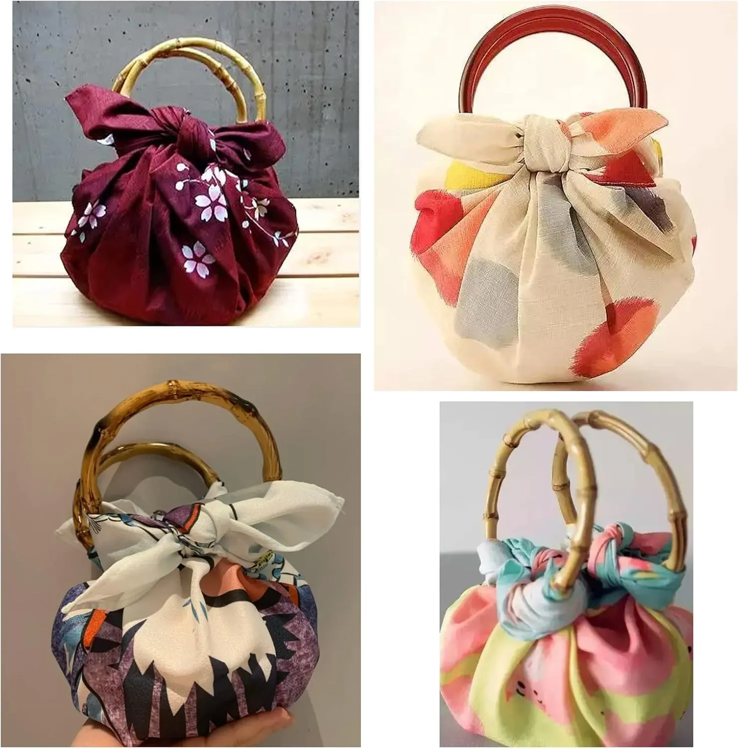 PH PandaHall 4pcs Wood Bag Handle, Round Handles Replacement 5.2 Inch Purse Handle Smooth Handbag Handle Decorative Handles for Straws Beach Canvas Handbags Macrame Crocheted Purse Making
