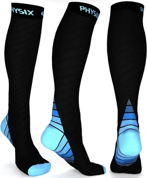Physix Gear Compression Socks 20-30 mmHg - Men & Women - Running, Nurses, Shin Splints, Flight, Travel